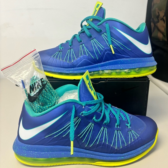 VNDS - Nike Air Max LeBron X (10) Low 'Sprite' - Size 9.5 Men's - Picture 8 of 9